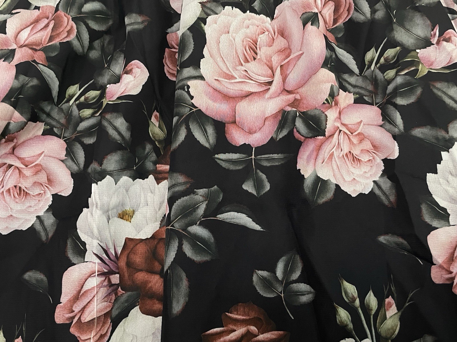 CHICME Chic Me Black Rose Floral Sleeveless Lightweight Tank Sun Dress Medium MD