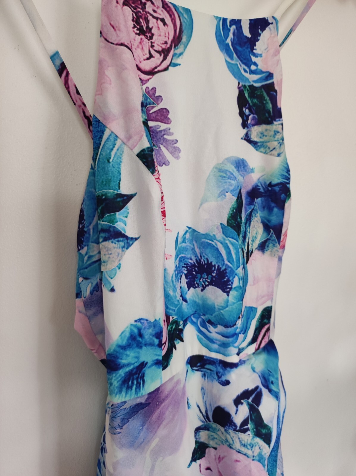Ginger Fizz Formal Strappy Wrap Front Dress In Floral Design UK 8