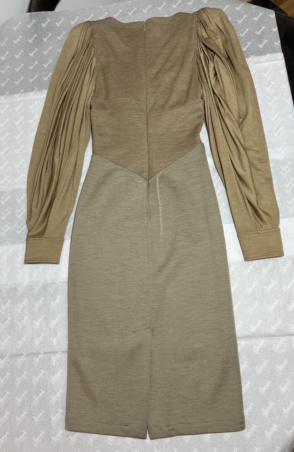 BURBERRY Cutout Gathered Wool Silk Jersey Dress Size UK 2 NEW RRP £2500