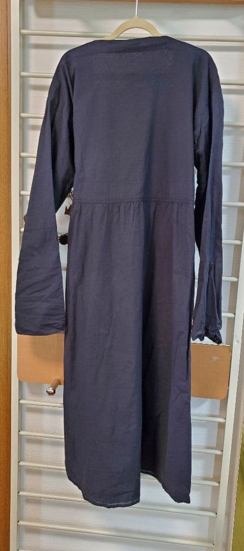 Veritecoeur Dot Pattern Cache-coeur Dress Black Cotton Used Japan