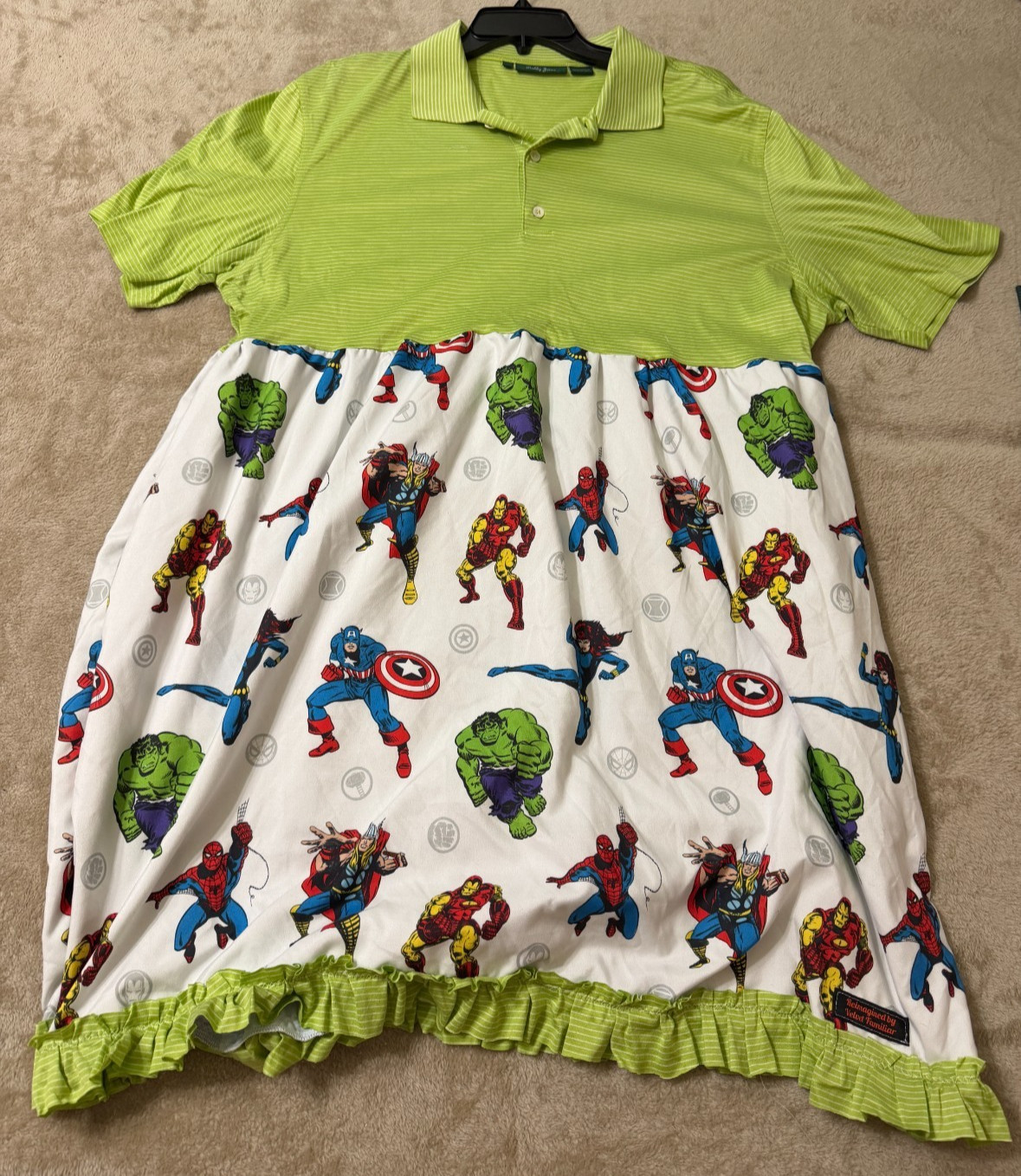 Avengers Custom Women’s Dress Size XL – XXL by Velvet Familiar Marvel