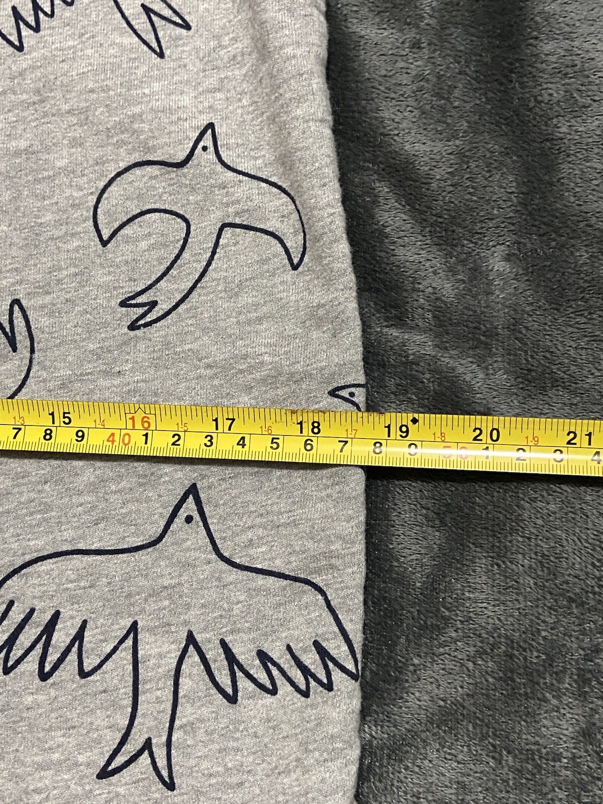 Boden Heather Gray Flying Birds Sparrow Dove Sweatshirt Dress Sz 6R