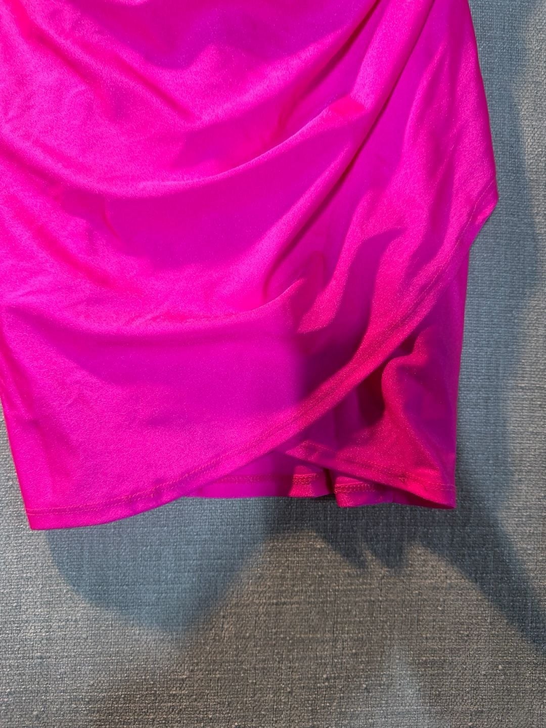 Midnight Doll Hot Pink Ruched Spaghetti Strap Bodycon Mini Dress