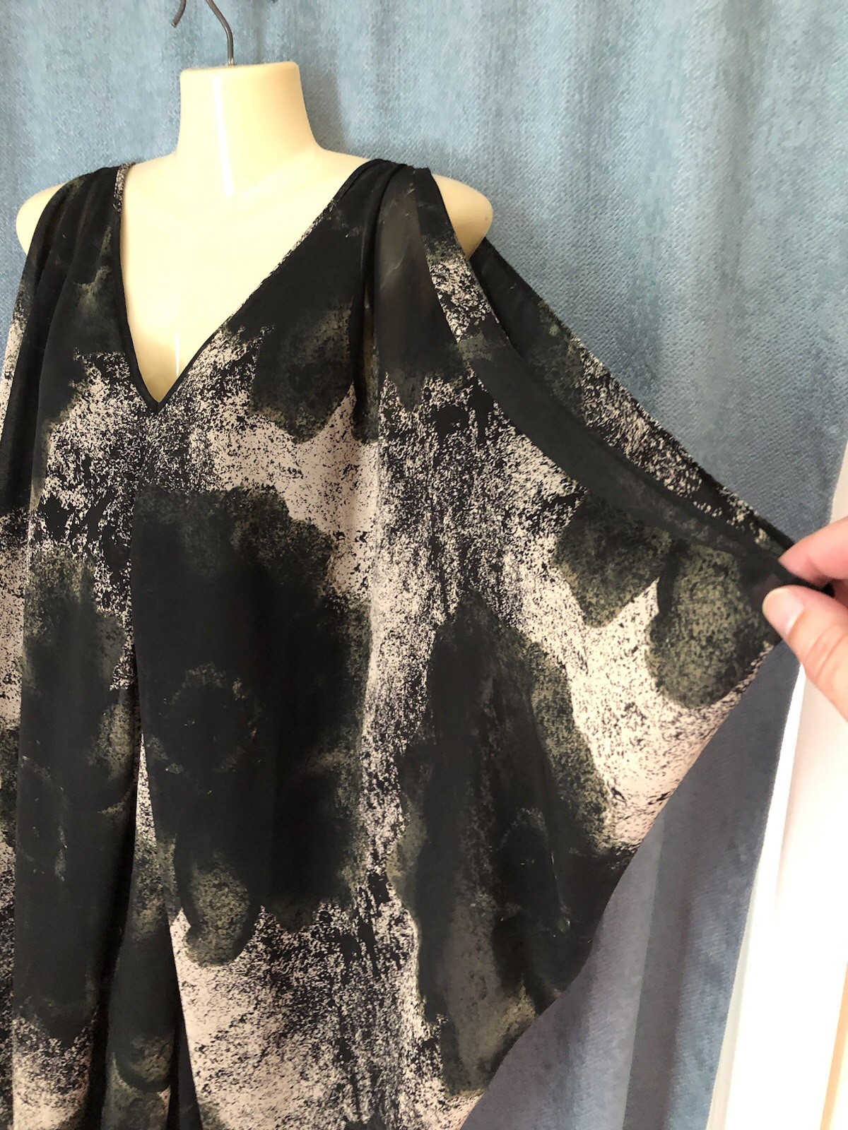 Chiffon Mini Dress Tunic Size Medium Sleeveless Exposed Zipper 2010 Vtg