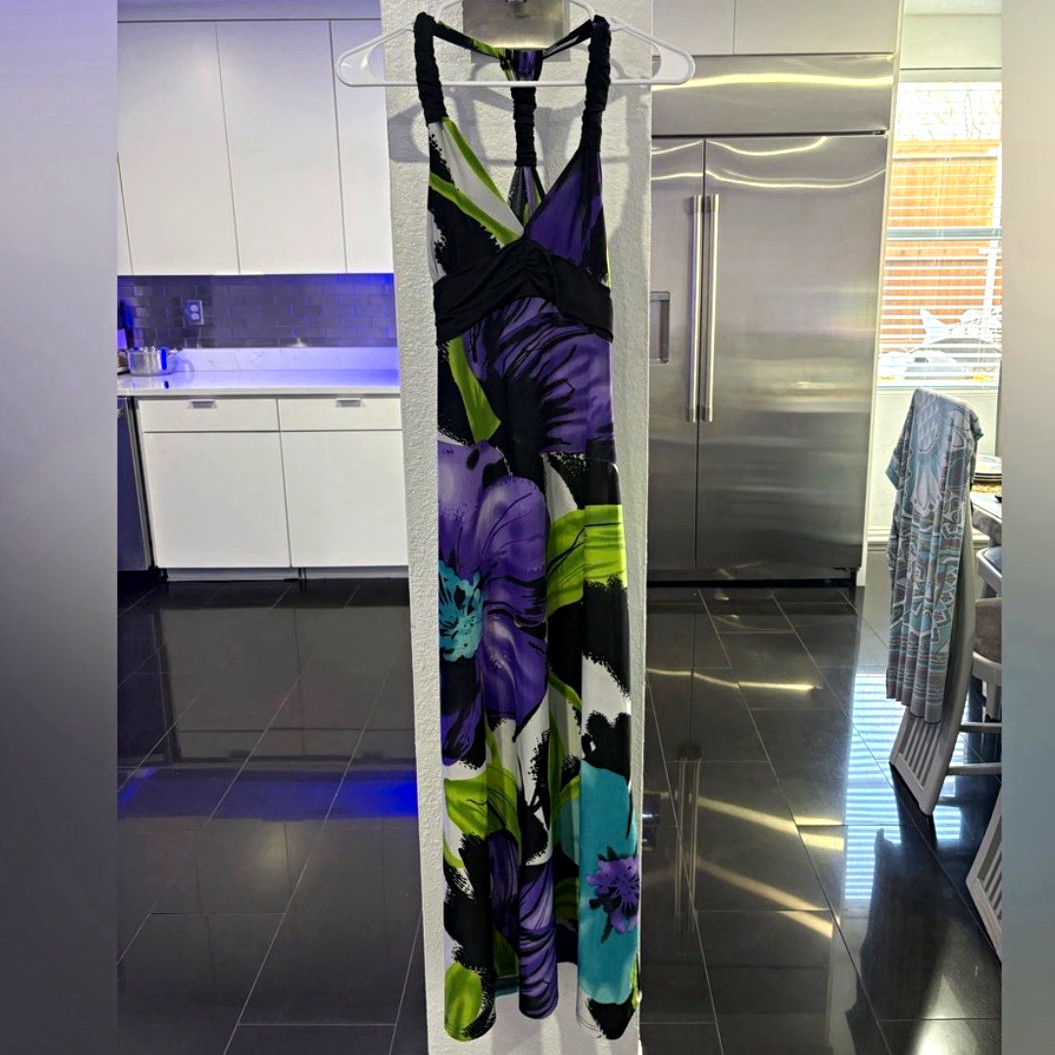 Chesley Women’s Floral Sleeveless Maxi Dress Size M Multicolor Vacation