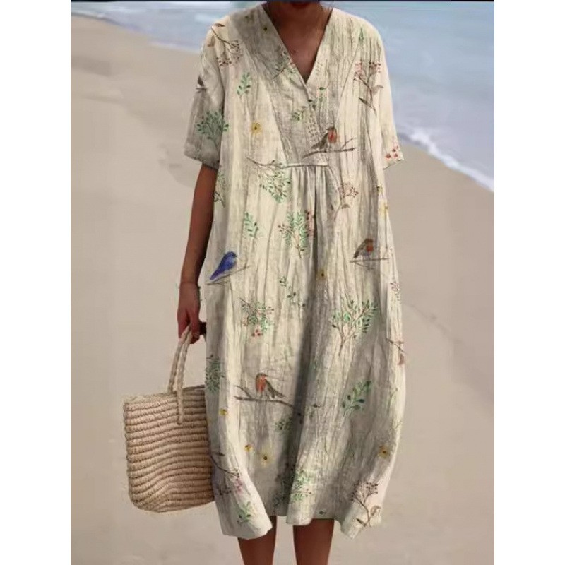 Loose Printing Long dress
