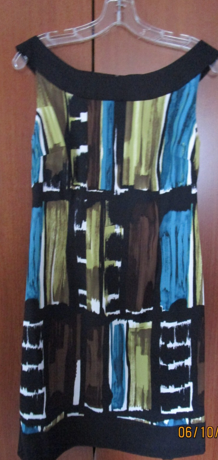 Dress Barn Sleeveless Dress Sz 12 Polyester & Spandex Bust 36 38 Length 36 in