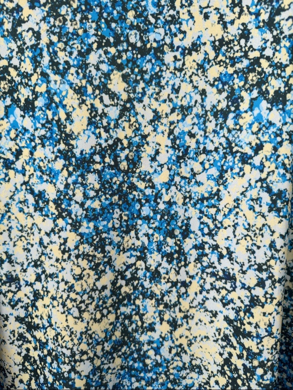 Tuckernuck Ellery Splatterpaint Blue, Yellow, and Black Long-Sleeve Maxi Dress