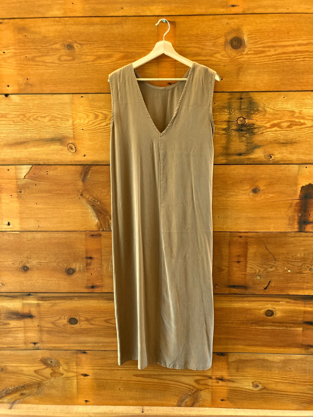 Elizabeth Suzann Brown 100% Silk Sleeveless Marlena Midi Dress – Size S – 1121KC