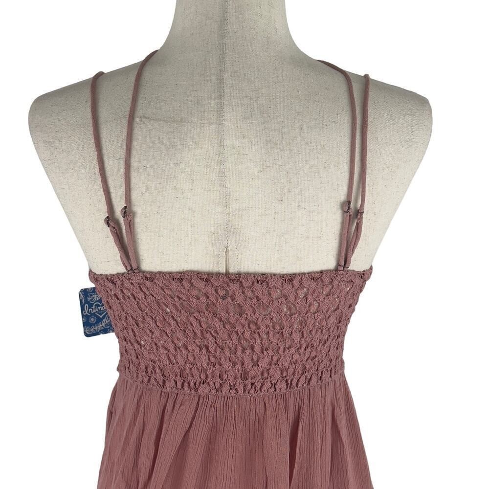 Free People Intimately Adella Lace Slip Mini Dress Mauve Pink Boho NWT XS