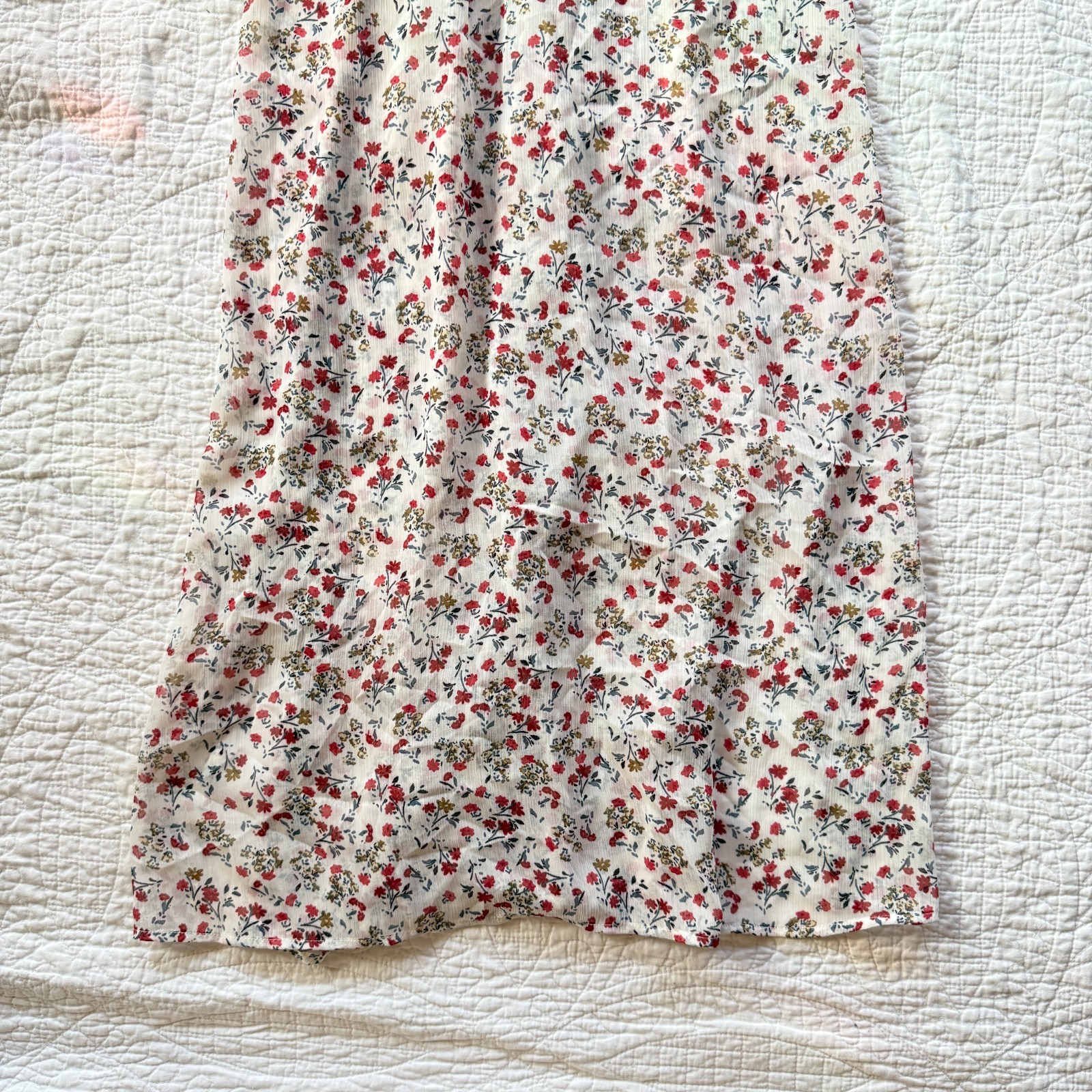 NWT DR2 Garden Party Ditsy Floral Sheer Dress Duster Cardigan Size S Cottagecore