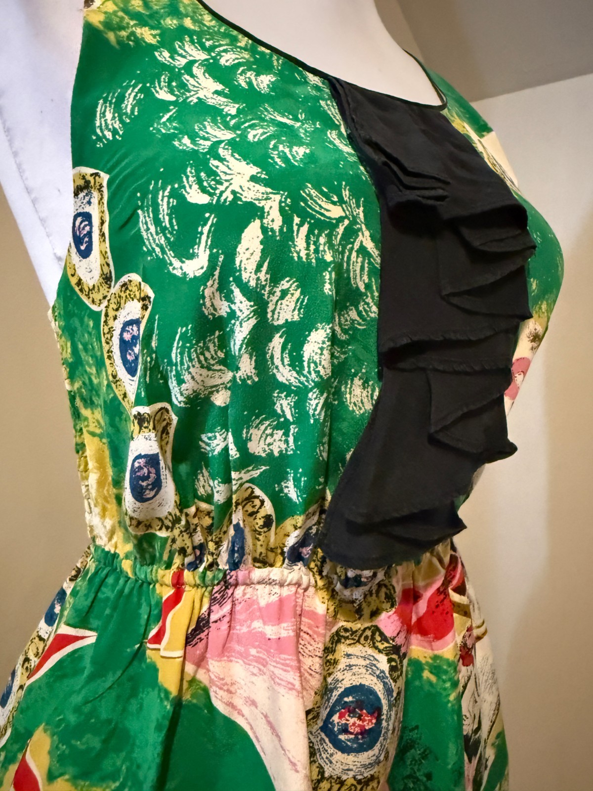 MOULINETTE SOEURS Womens Panoply Horse Carousel Silk Dress with Pockets – Sz 0
