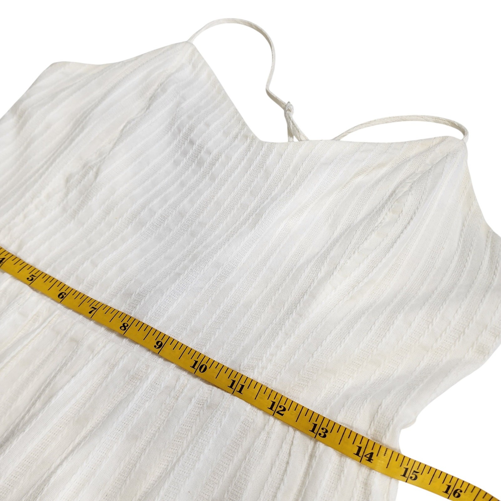 Lost + Wander Womens Asymmetrical Midi Dress Size Medium White Boho Bridal Beach