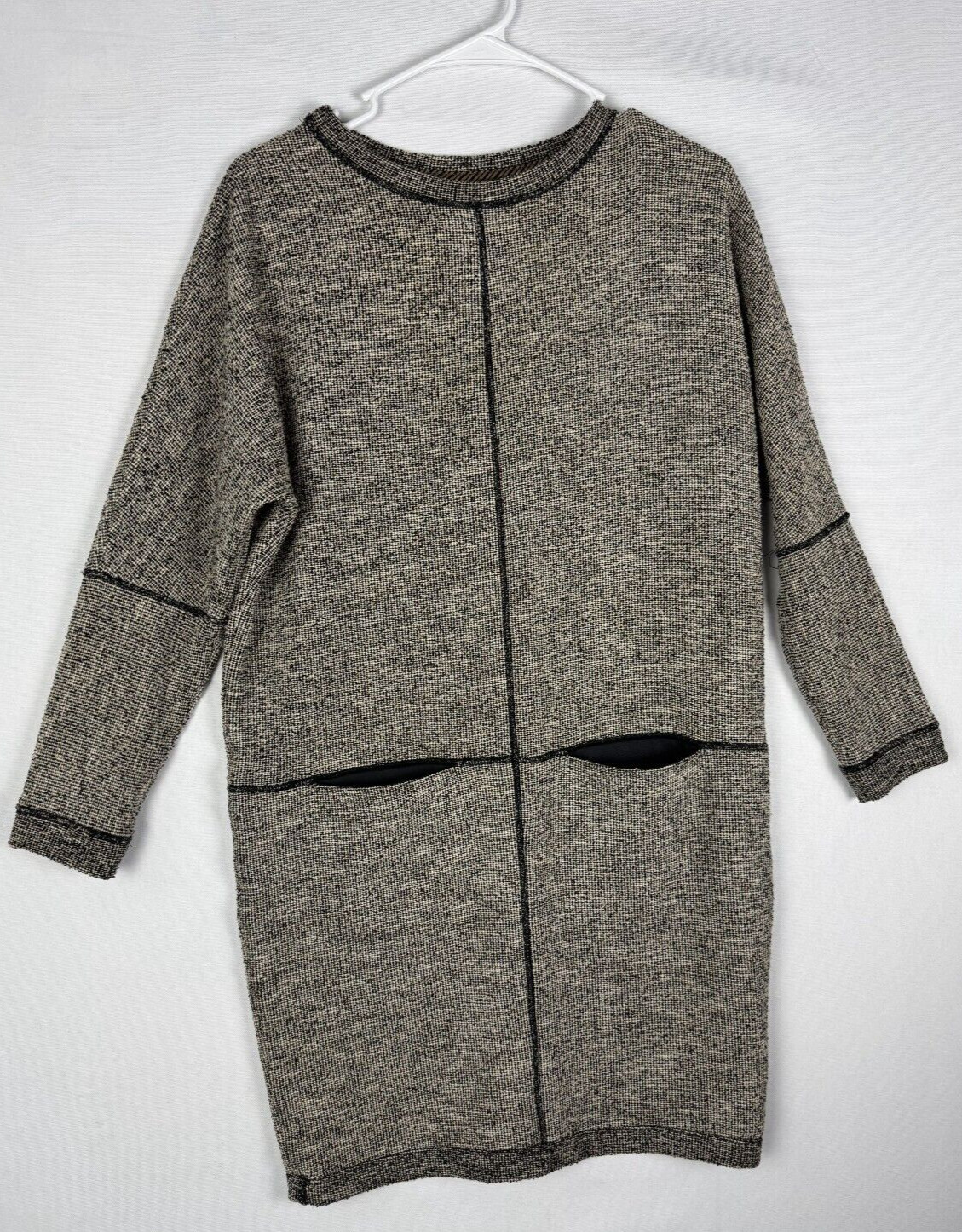 Billy Reid Dress Edie Tweed Dress Womens S Shift Dress Mod Pockets Knee Length