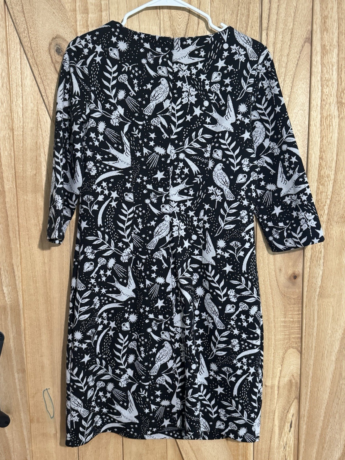 Boden Winifred Pattern Cotton Blend Dress, Size 8P US, Lined Animals Birds