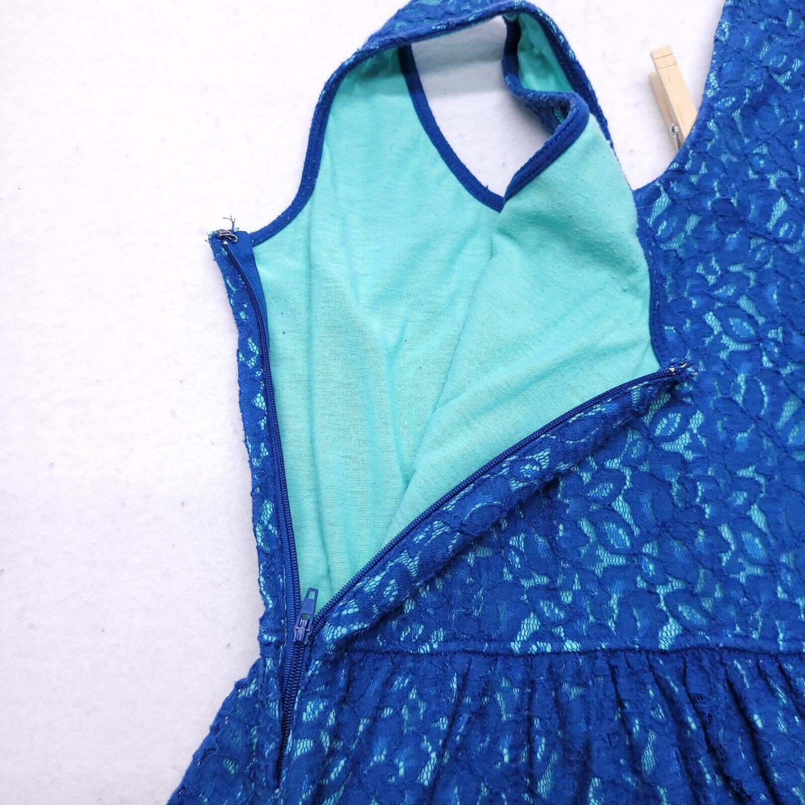Mossimo Supply Co Sleeveless Casual Zip Side Dress Womens Size Small S Blue