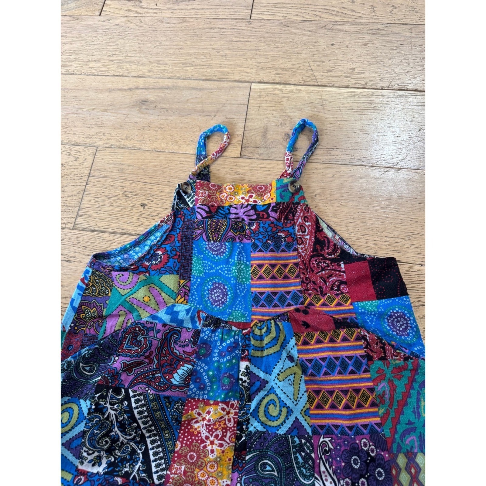 Boho Patchwork Romper Bohemian Hippie Festival Summer (724)