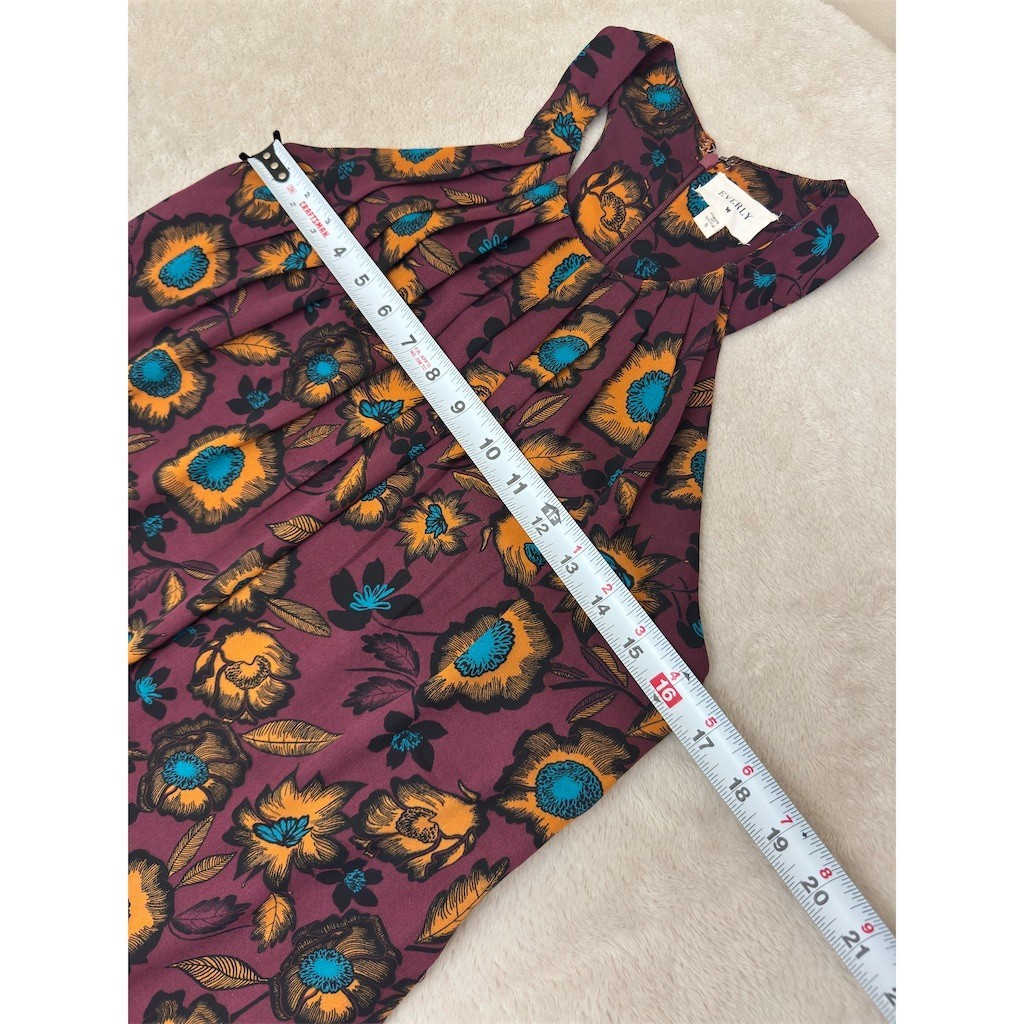 Everly Collective Everly Floral Shift Maxi Dress Womens Small Purple Sleeveless