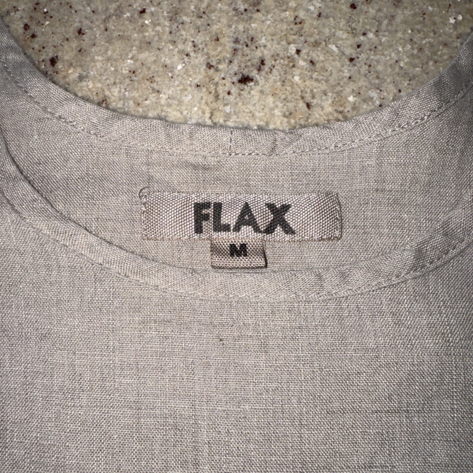 FLAX Designs LINEN DRESS NWOT SIDESLIT SLIPSTER Beige