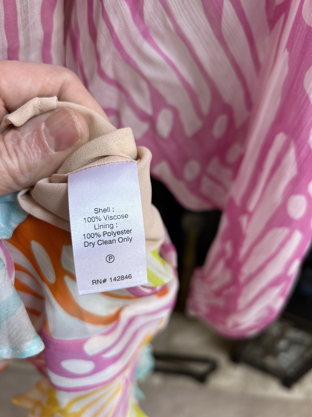 NEW NWT $525 RHODE “Ella” chiffon mini dress in pink multicolor sz M