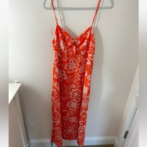 Olivaceous Tropical Maxi dress boutique Large
