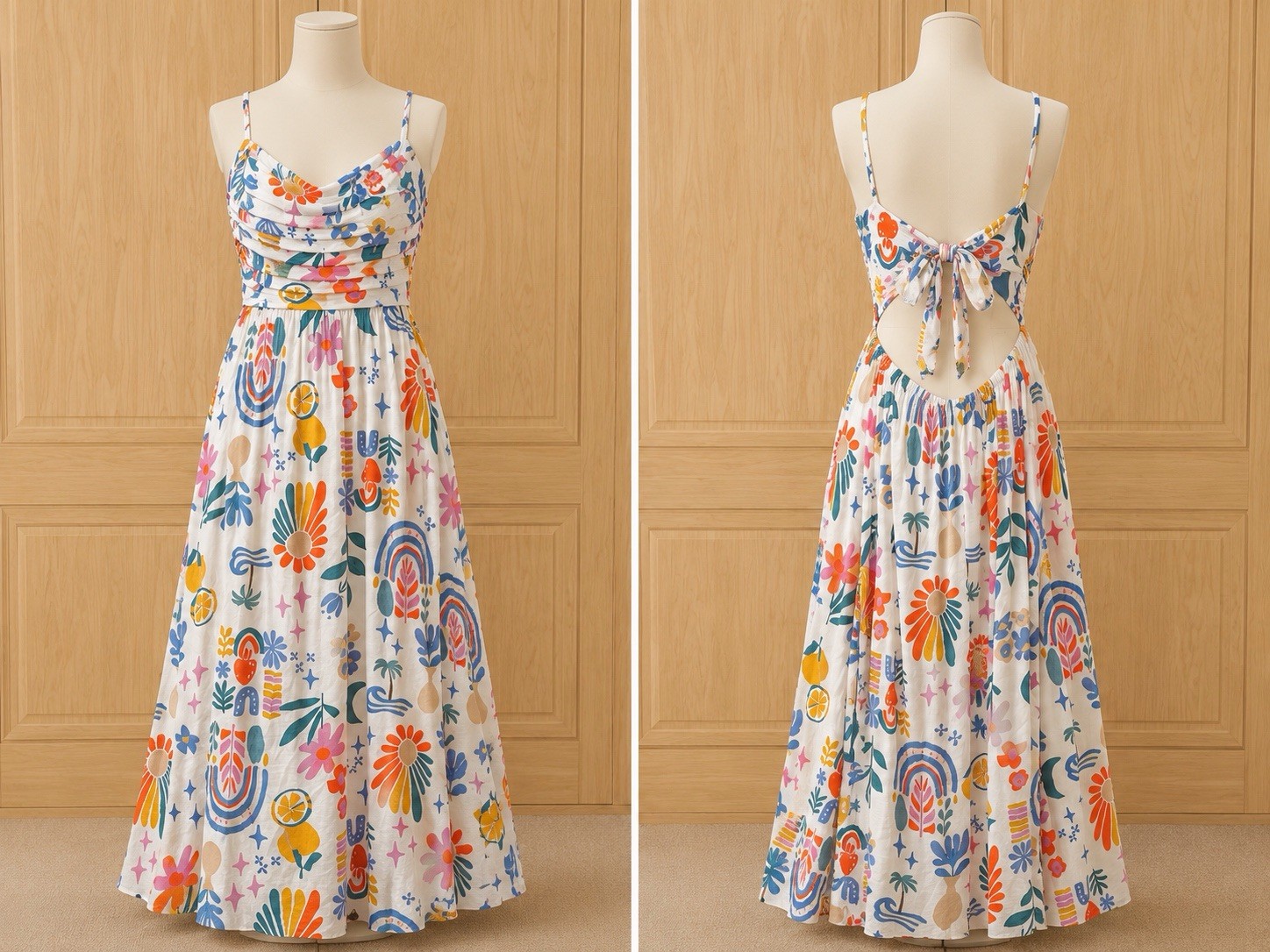 NWT Blu Pepper Maxi Dress Vacation Beach Open Back White Purple Blue M New