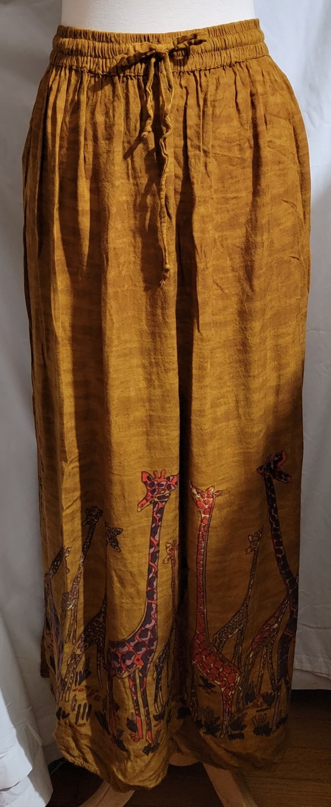 BLACK MAGIC BOHO STYLE 2 PC WOMEN XL TOP /MATCHING SKIRT/BROWN & PRETTY GIRAFFES