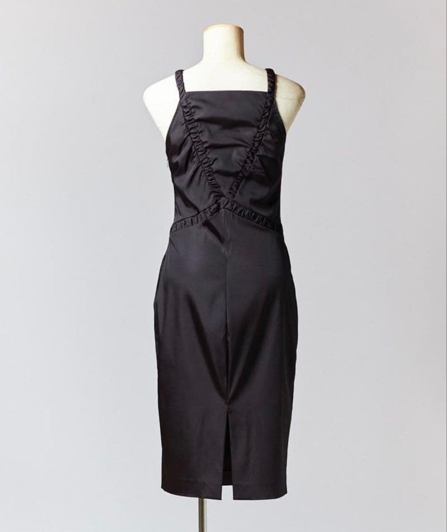 Gucci Tom Ford 2004 Runway Archive Keyhole Cutout Dark Brown Stretch Dress 38
