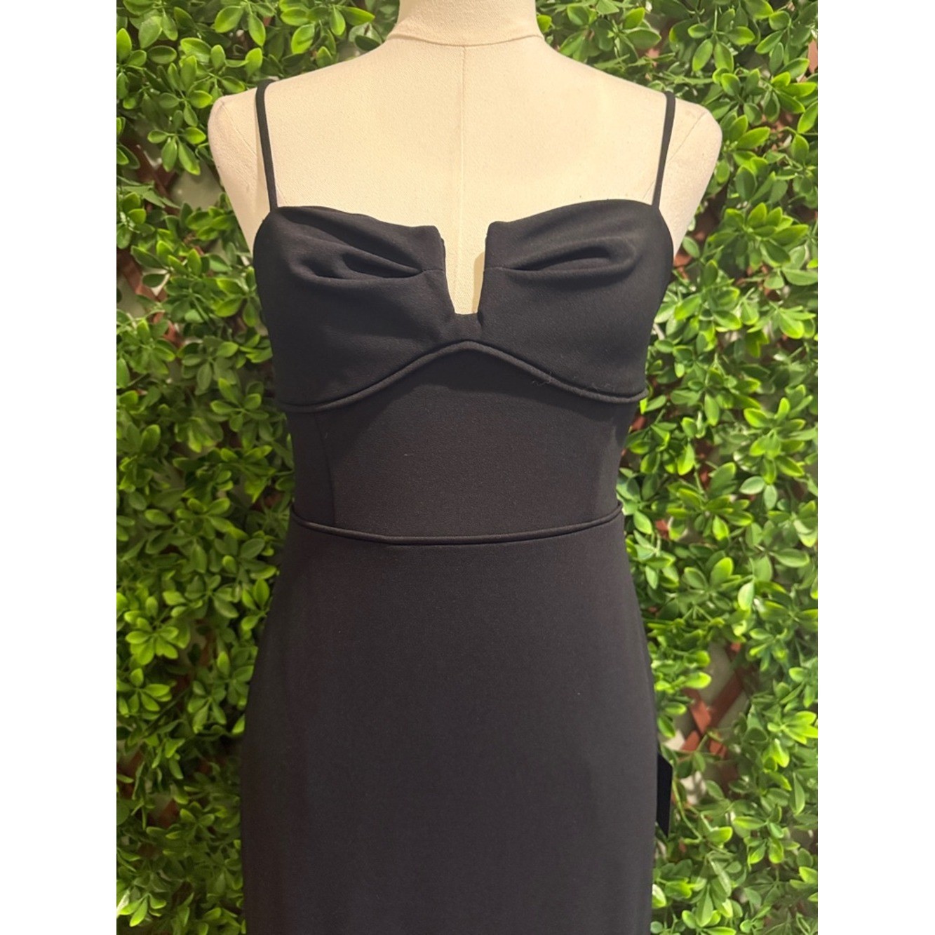 NWT- Romantic Existence Black Column Maxi Dress