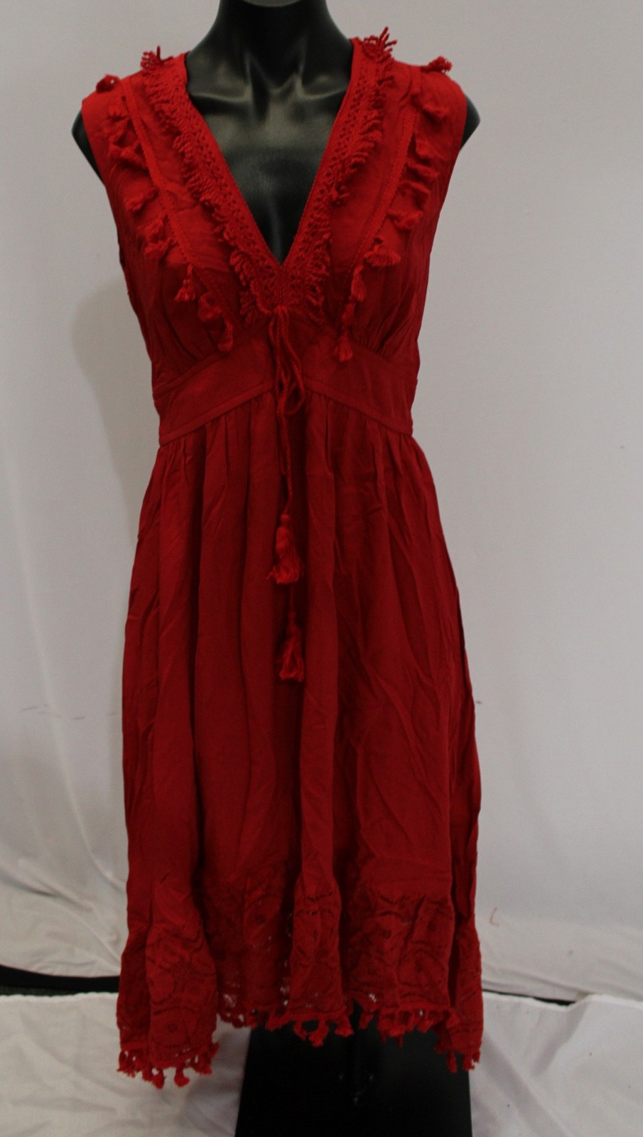 Cupshe Women’s Breathable Slimming Ruby Daze Midi Dress BL1 Red Small NWT