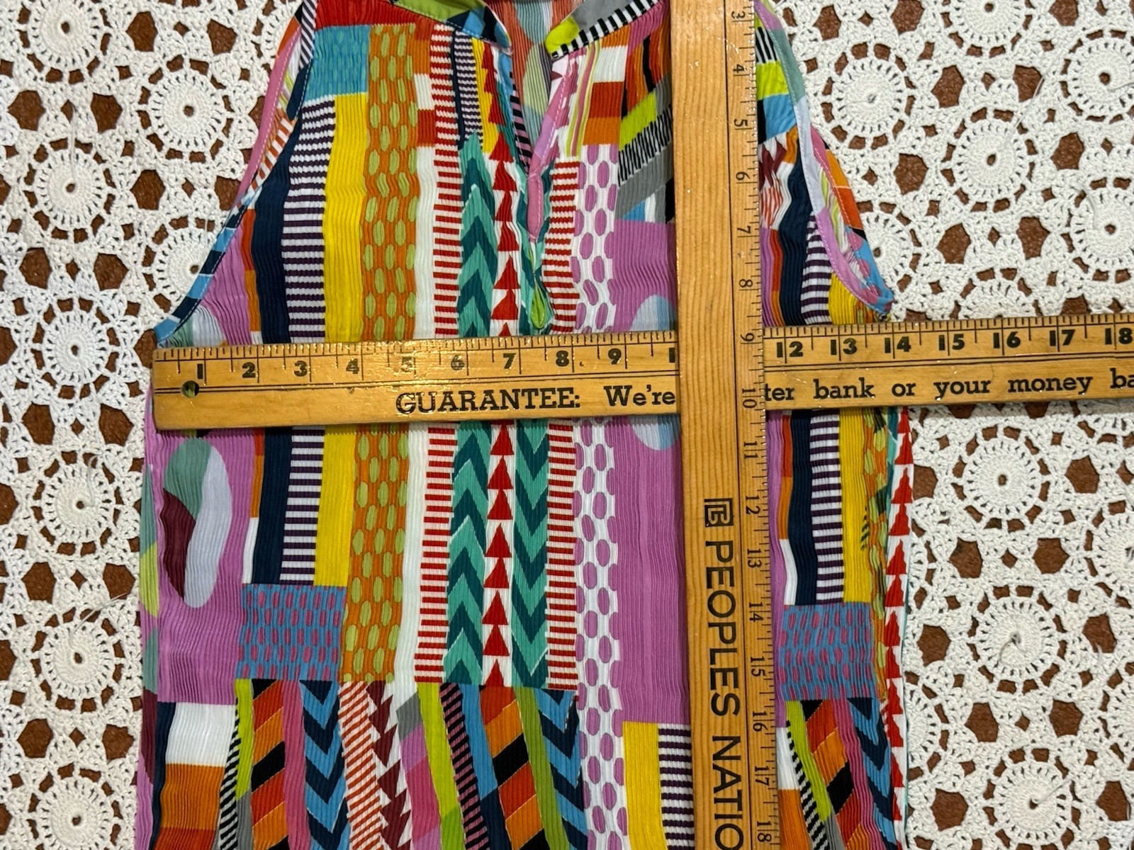DESIGUAL Vibrant Art Patchwork Print Dress Halter Neck Beach Club Classic