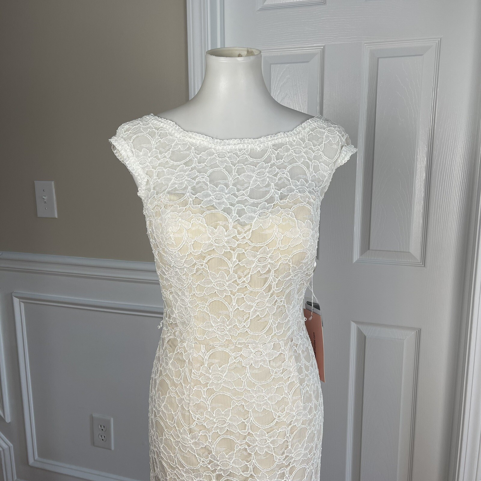 Morilee By Madeline Wedding Dress Size 14 White Open Back Sleeveless Maxi