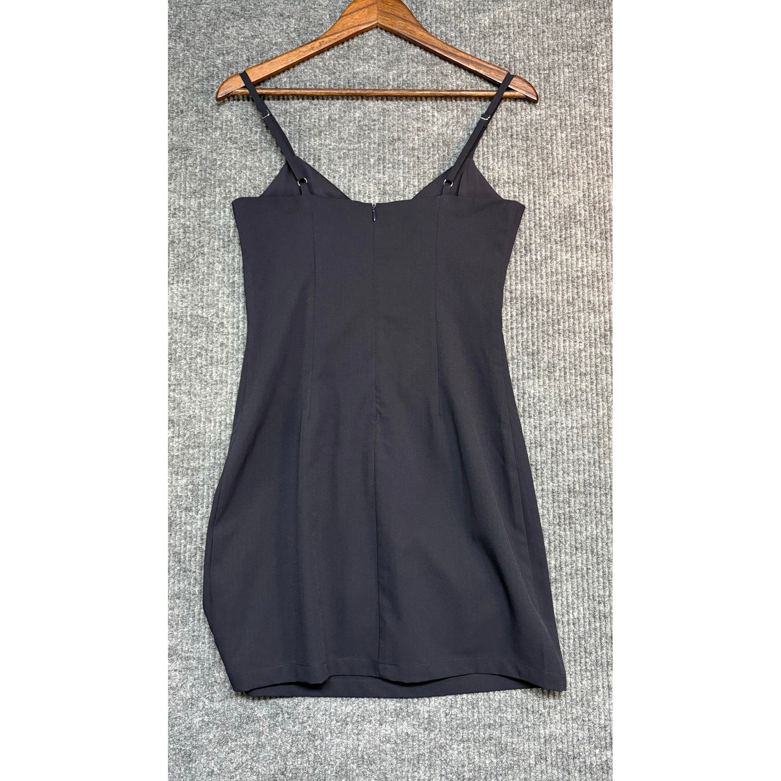 Lulus Black Cutout Mini Dress Spaghetti Strap Bodycon Cocktail LBD 3L0910014