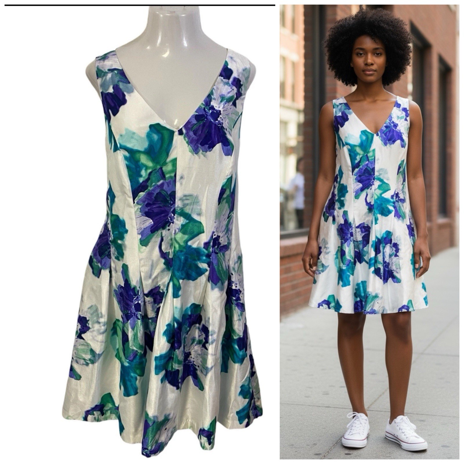 Christopher & Banks Dress Womens 18 Floral Work Office Church Date Elegant