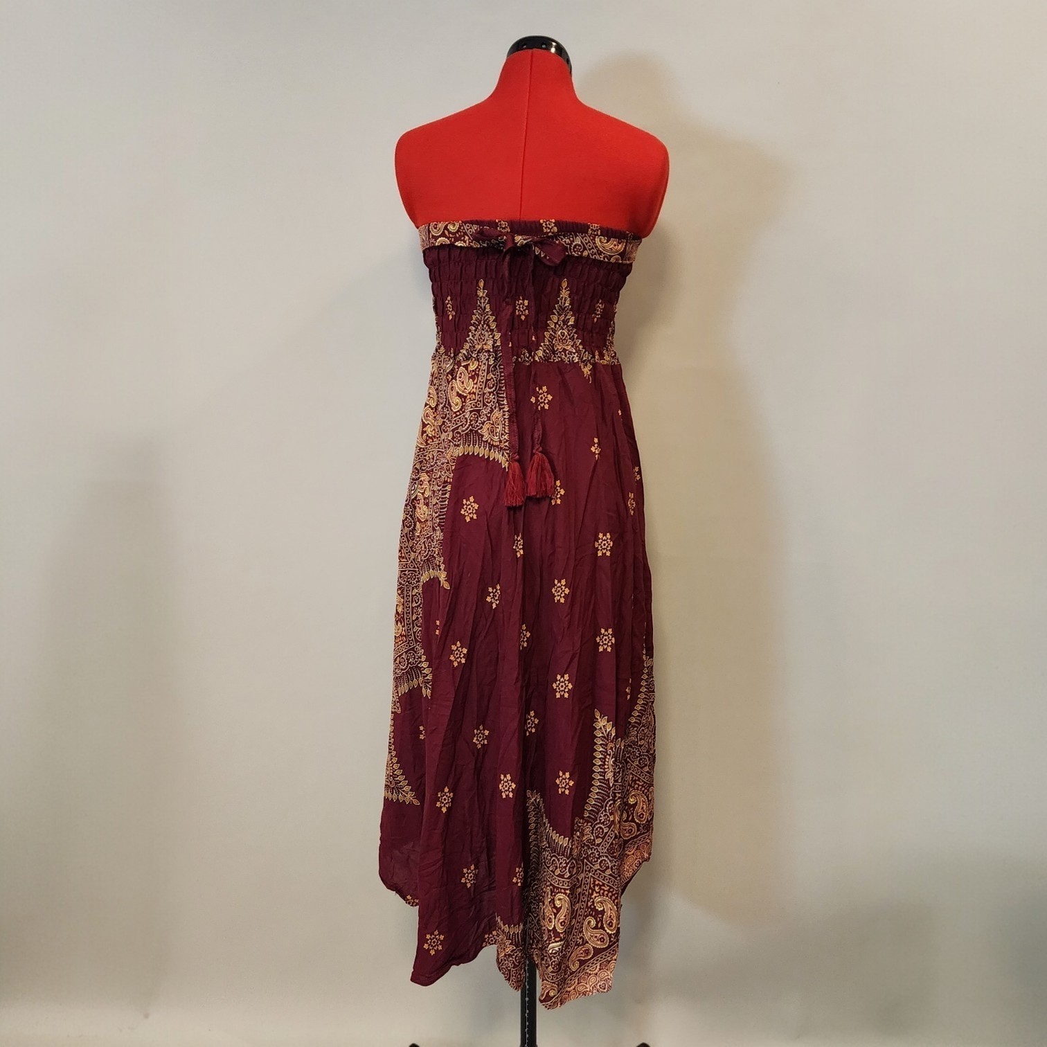 ​Lanna Clothes Design 2-in-1 Convertible Maxi Skirt Strapless Dress Boho L/XL