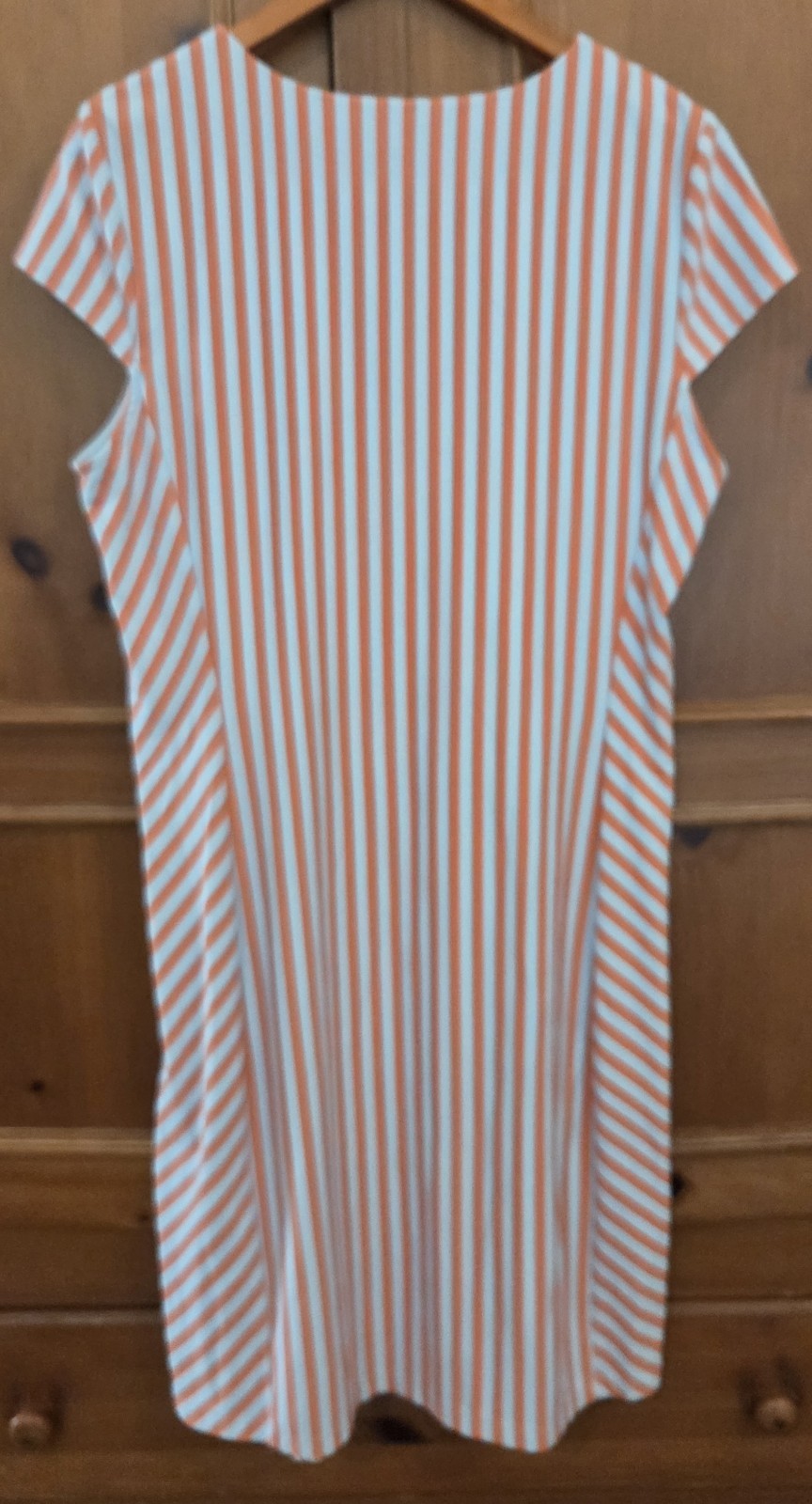 J McLaughlin Womens Orange/Lt. Blue Striped Helena Catalina Jersey Dress XL