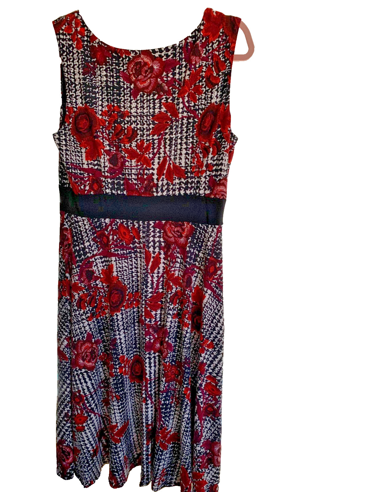 Perceptions NY Dress M Sleeveless FLARE SOFT FLORAL LINED