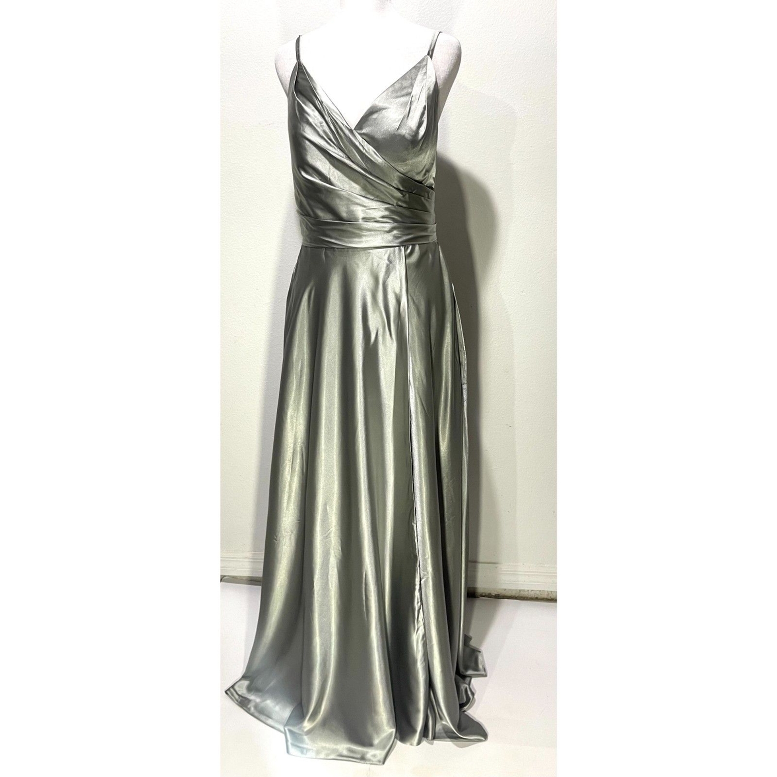 Ryanth maxi dress wrap gown formal festive wedding adjustable green women’ 8 New