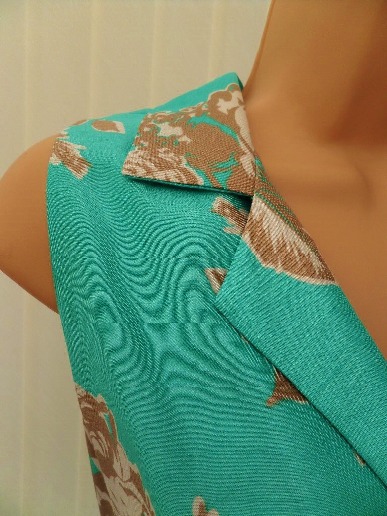 ELIZA J TURQUOISE GOLD IVORY FLORAL SATEEN 50’S PLEAT FLARE MIDI DRESS 8 NWOT