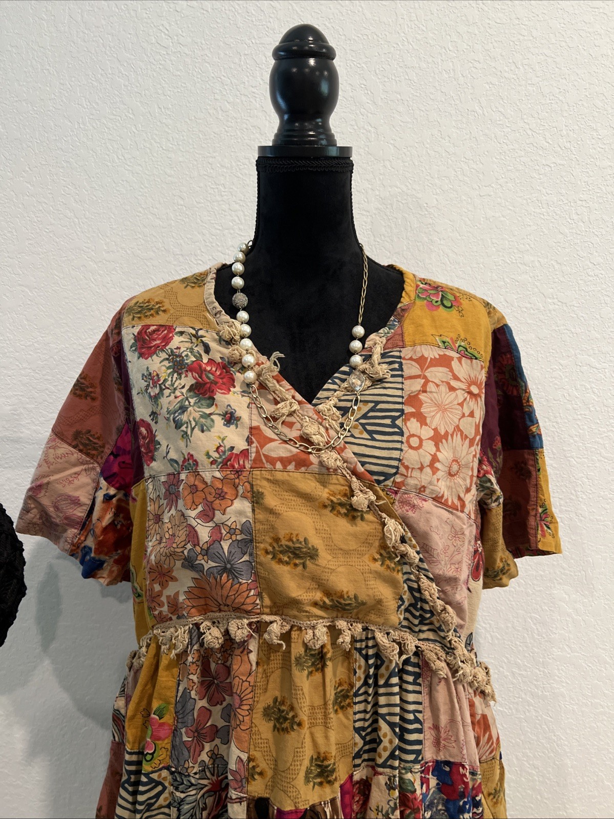 jaded gypsy Cotton Patchwork MIDI Dress OS (item 27.1)