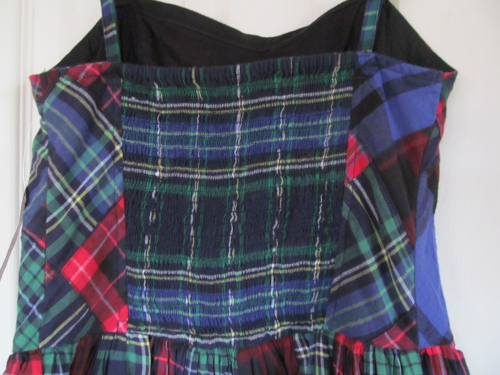 NWT Arizona Jean Co. PATCHWORK SPAGHETTI STRAP DRESS size LARGE