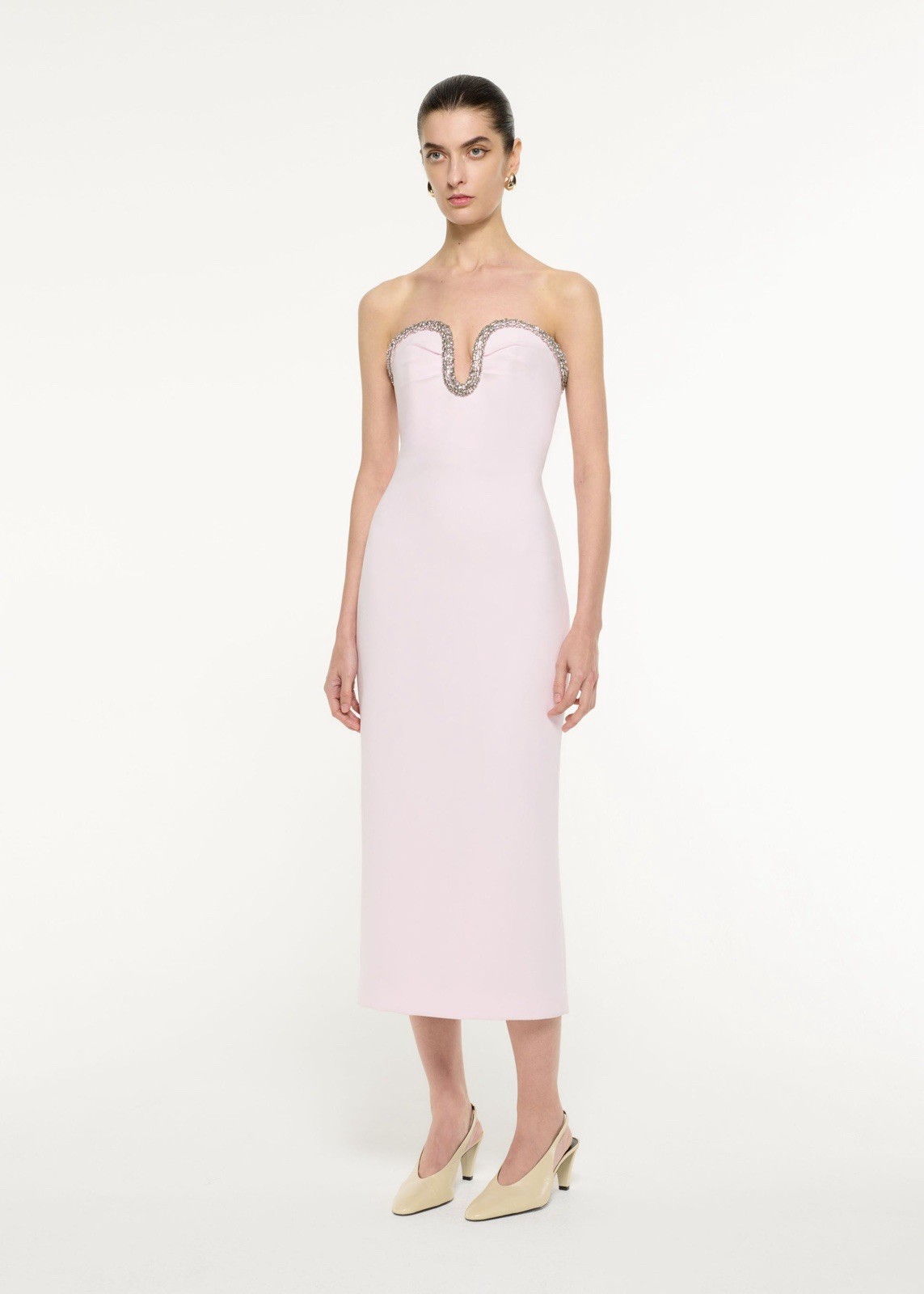 roland mouret SWEETHEART EMBELLISHED MIDI DRESS $ 1850 Size US 4 UK 8