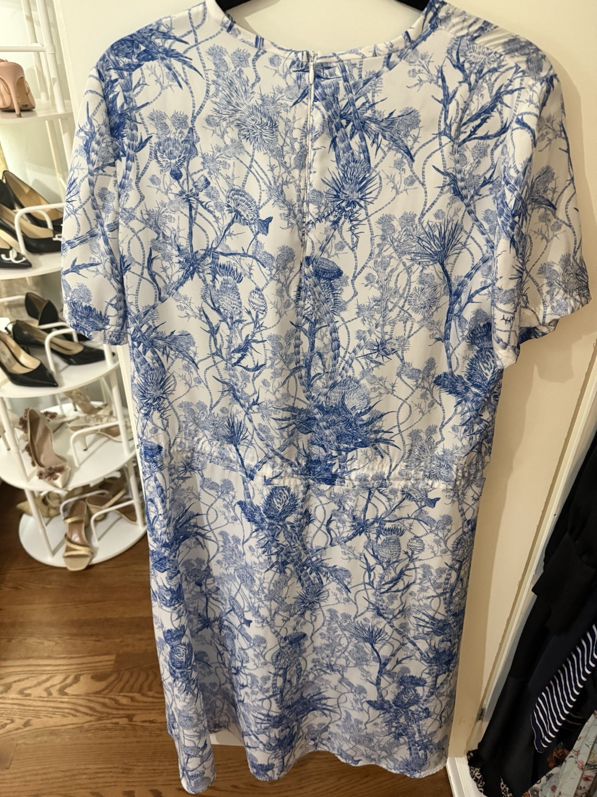 Cedric Charlier Printed Drawstring Dress Size 8