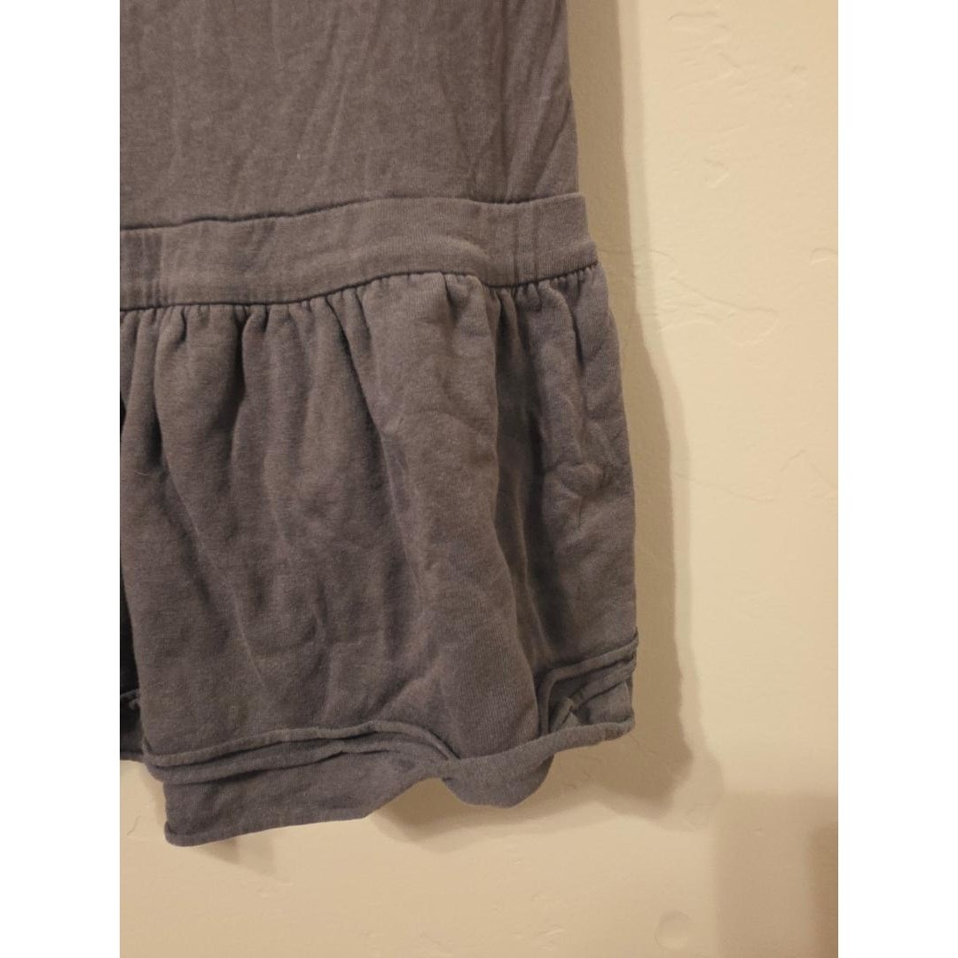Juicy Couture Gray Mini Dress Ruffle Hem Y2K Soft Girl Tank Dress Size P