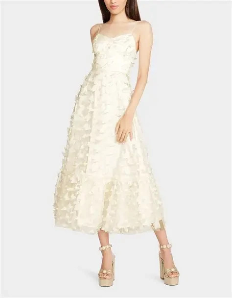 Betsey Johnson Pink Butterfly Appliqué Mesh Corset Midi Dress Y2K XXL