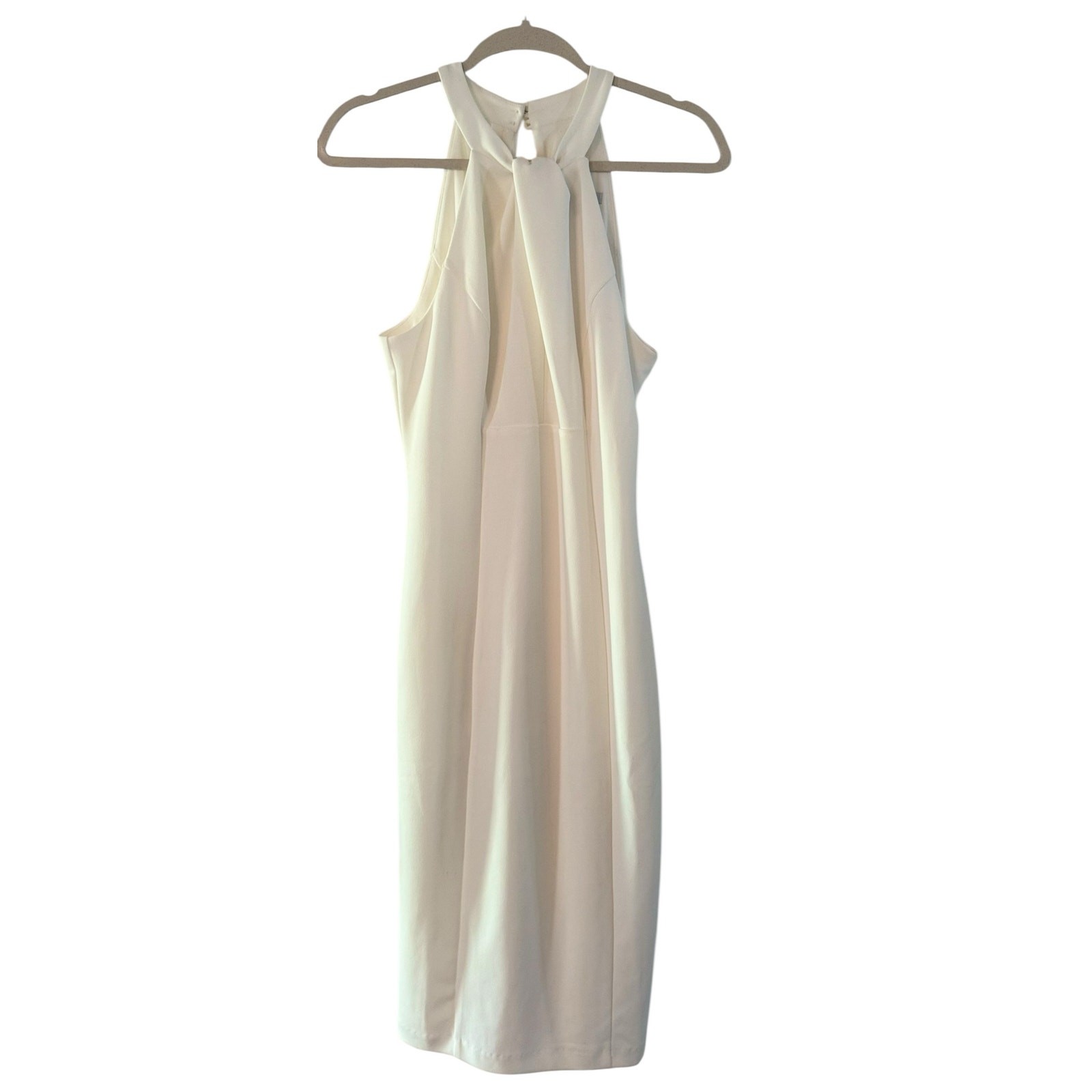Julia Jordan NWT | TWIST HALTER IVORY WHITE SHEATH DRESS | size 4