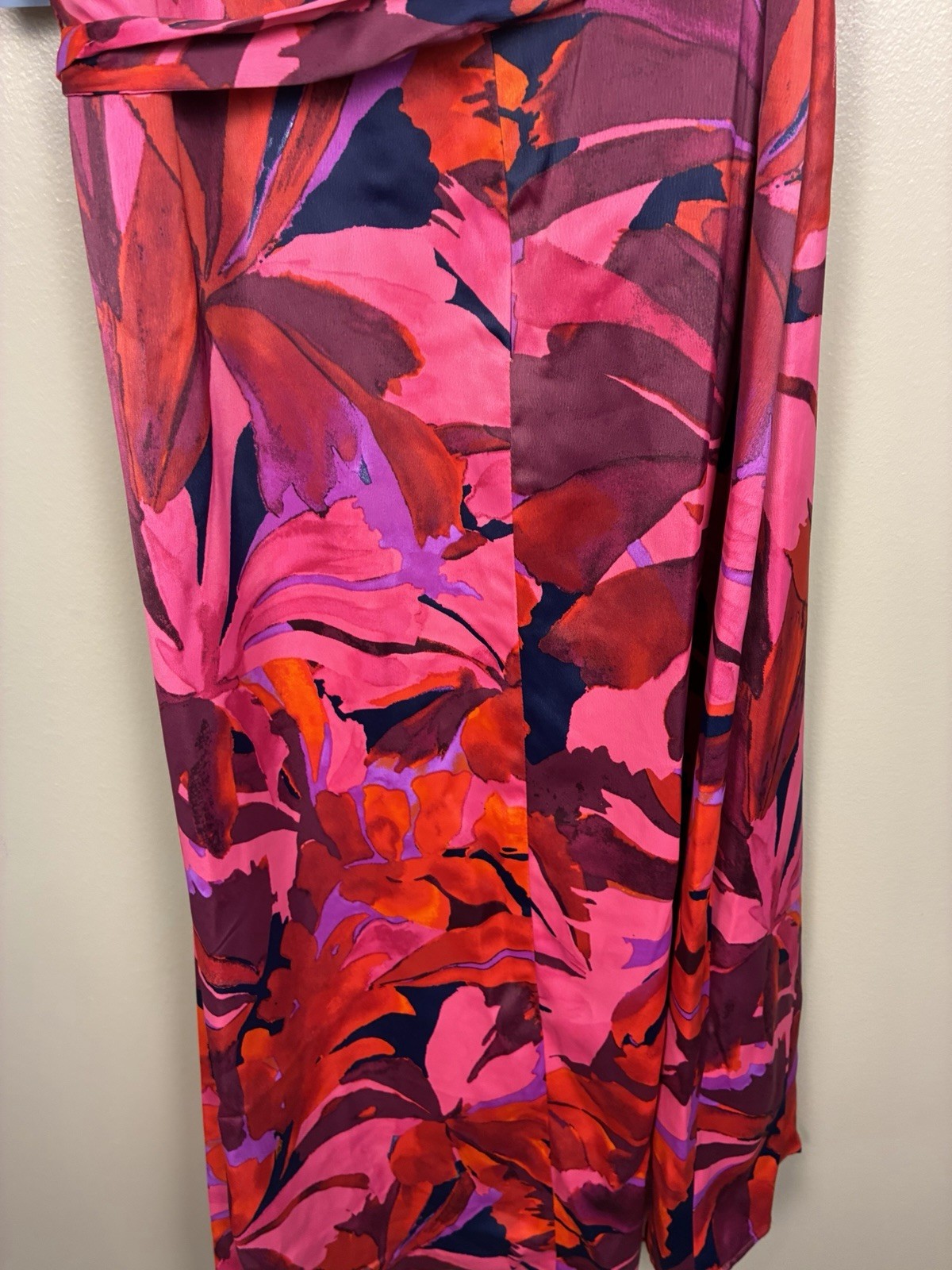 London Times Leaf Print Abstract Hem Fit n Flare Dress 10