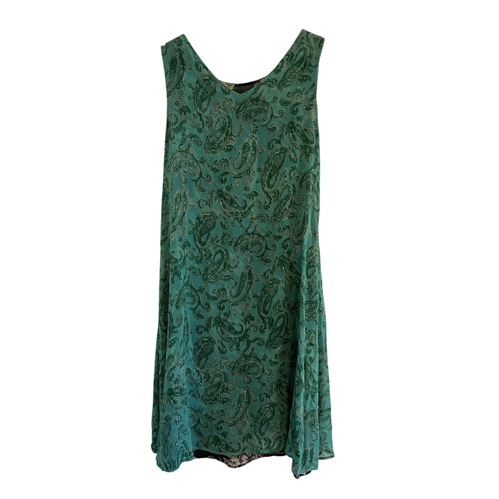 Sarah Arizona Reversible Floral Paisley Dress LRG Fairy Whimsigoth Fairy Grunge