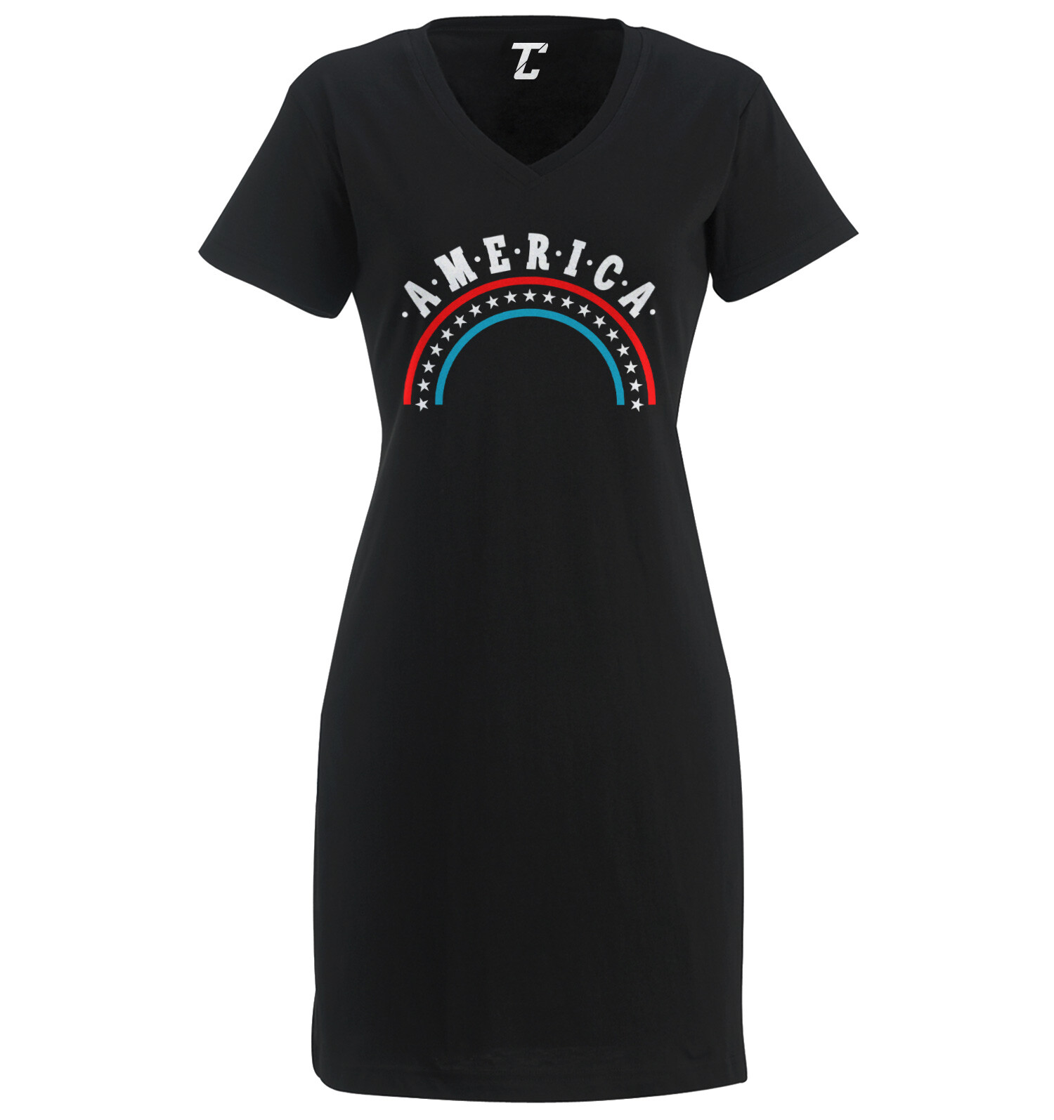 America Rainbow – Stars & Stripes USA Red White & Blue Women’s Dress