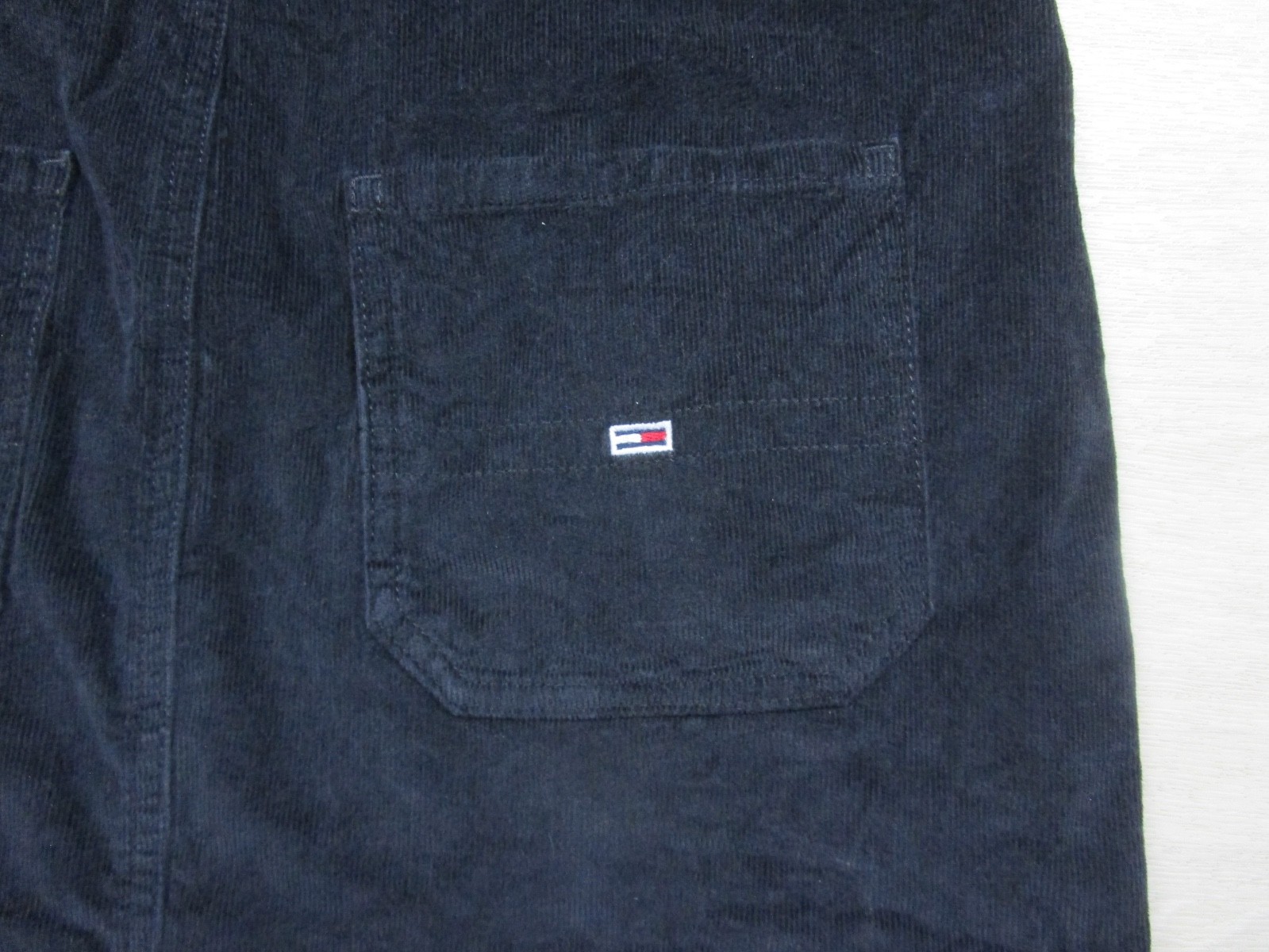 Tommy Hilfiger Corduroy Micro Mini Overalls Jumper Dress (S) Hip Hop Festival